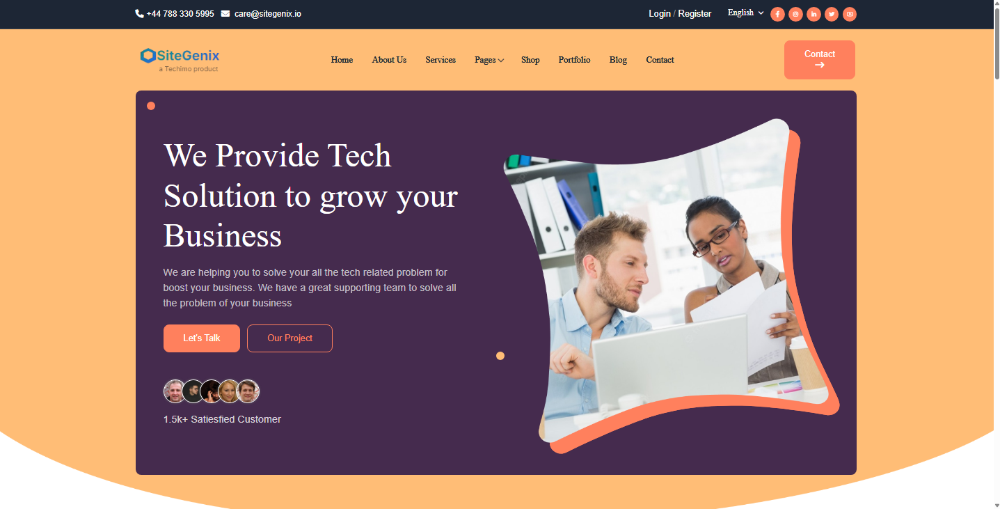 Food ordering platform template